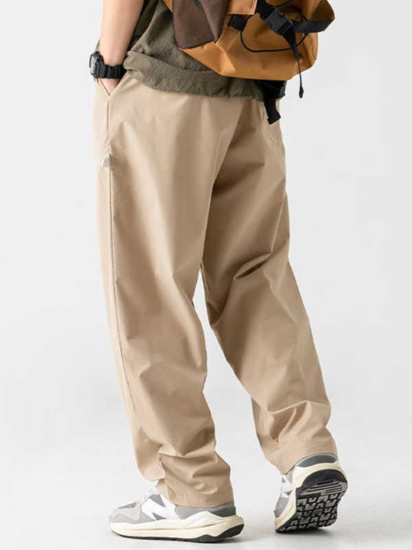 Men's Side Zipped Pocket Wide Leg Pants-1