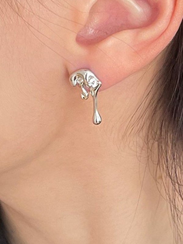 Lava Diamond Zirconia Stud Earring-3