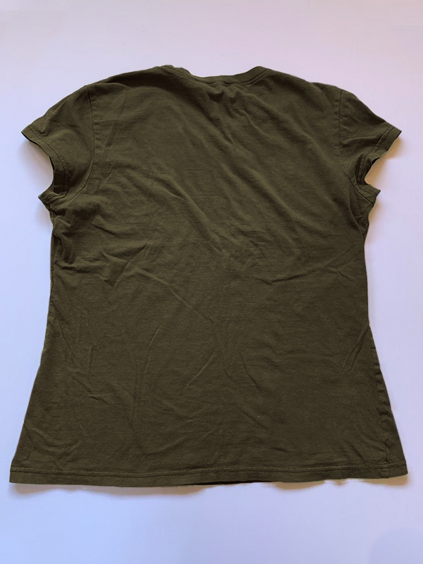 Vintage Brown Guitar Print Short Sleeve Tee-1