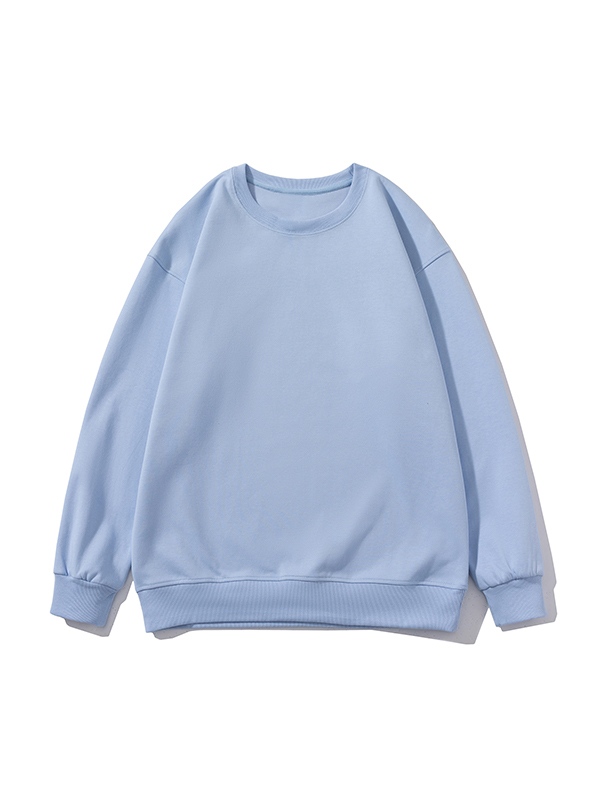 Men’s Solid Color Comfort Cotton Crew Neck Sweatshirt-1