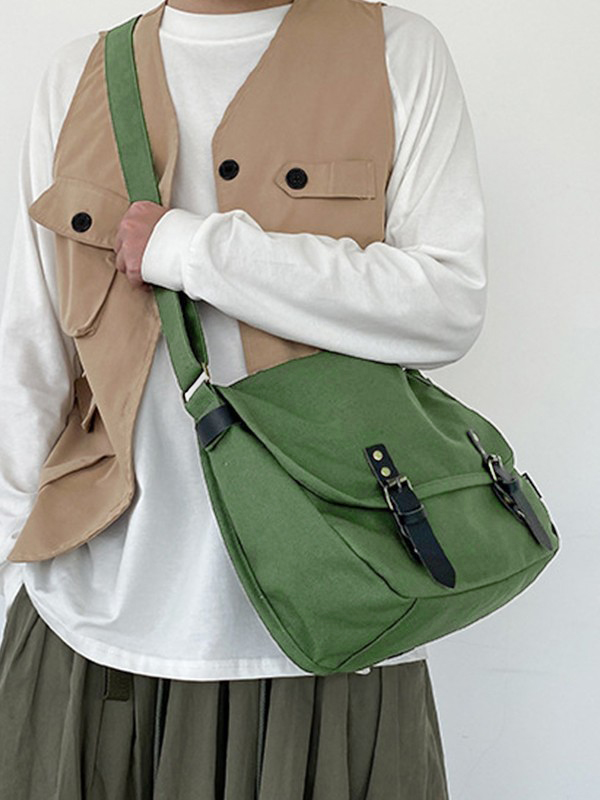 Vintage Large Canvas Messenger Bag-2
