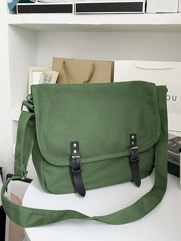 Vintage Large Canvas Messenger Bag-3