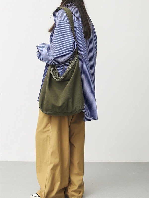 Fray Trim Large Crossbody Bag-2