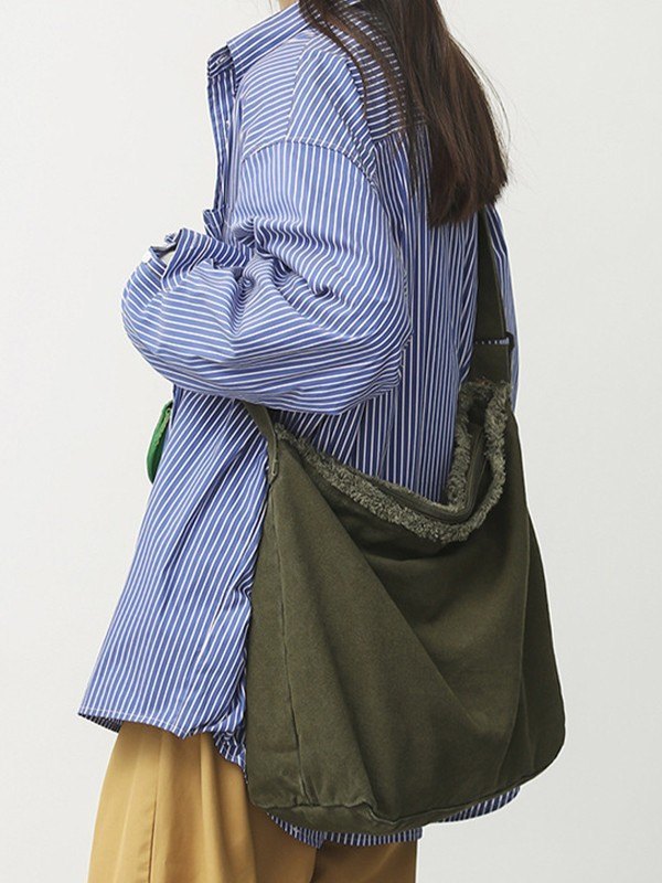Fray Trim Large Crossbody Bag-1