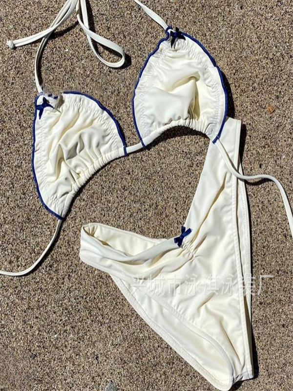 Fungus Halter Tie Back Triangle Bikinis-1